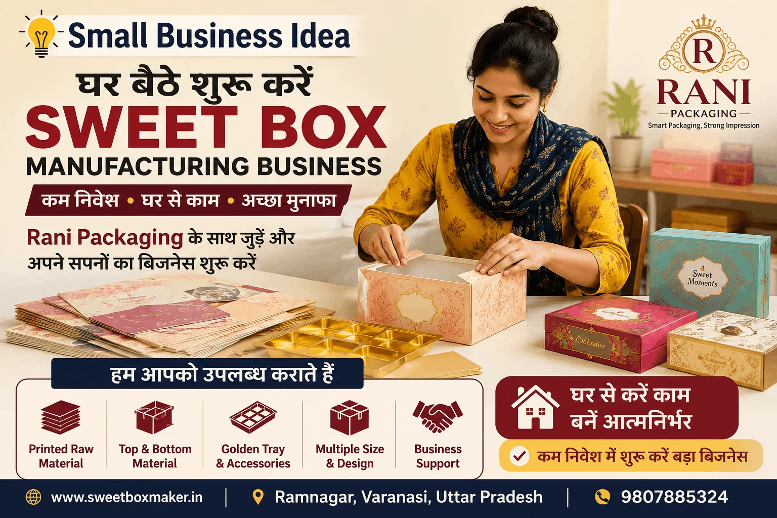 Small Business Idea: घर बैठे शुरू करें Sweet Box Manufacturing Business और कमाएं अच्छी आय